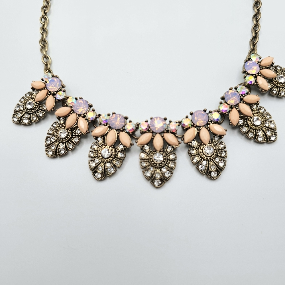 Bridal Prom Formal Rhinestone Statement Necklace - Picture 3 of 5